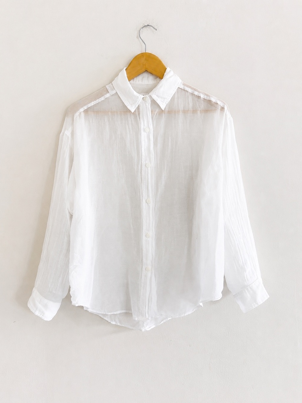 Rag & Bone Super Fine Cotton Voile Sheer White Shirt XXS